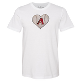 Arizona Diamondbacks Stitched Heart Unisex Tee Shirt - Tiny Turnip