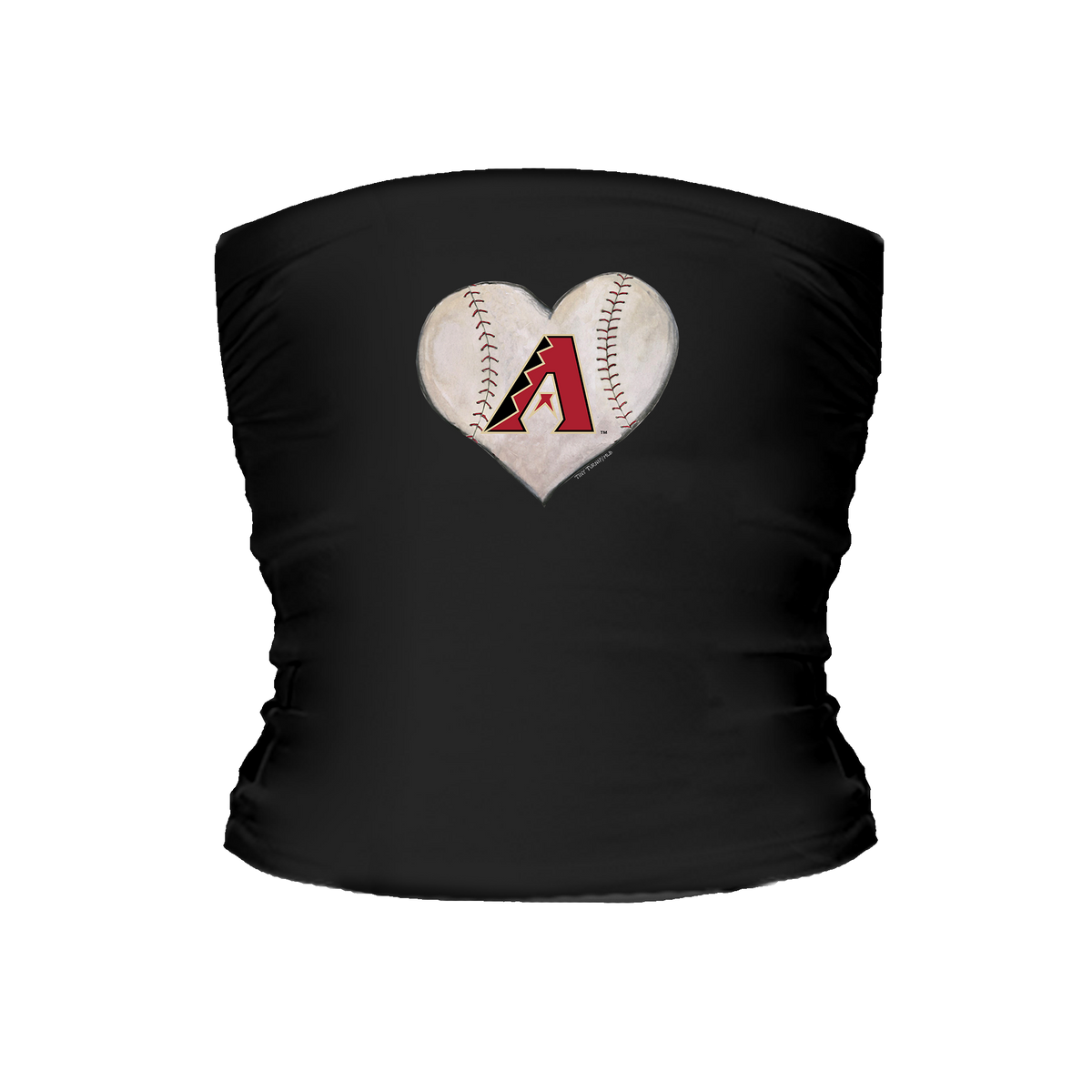 Arizona Diamondbacks Stitched Heart Tube Top - Tiny Turnip