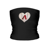 Arizona Diamondbacks Stitched Heart Tube Top - Tiny Turnip