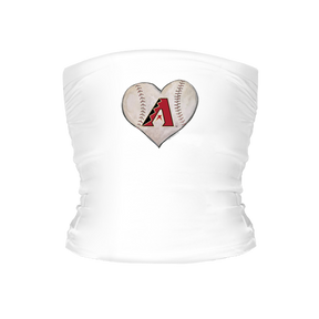 Arizona Diamondbacks Stitched Heart Tube Top - Tiny Turnip