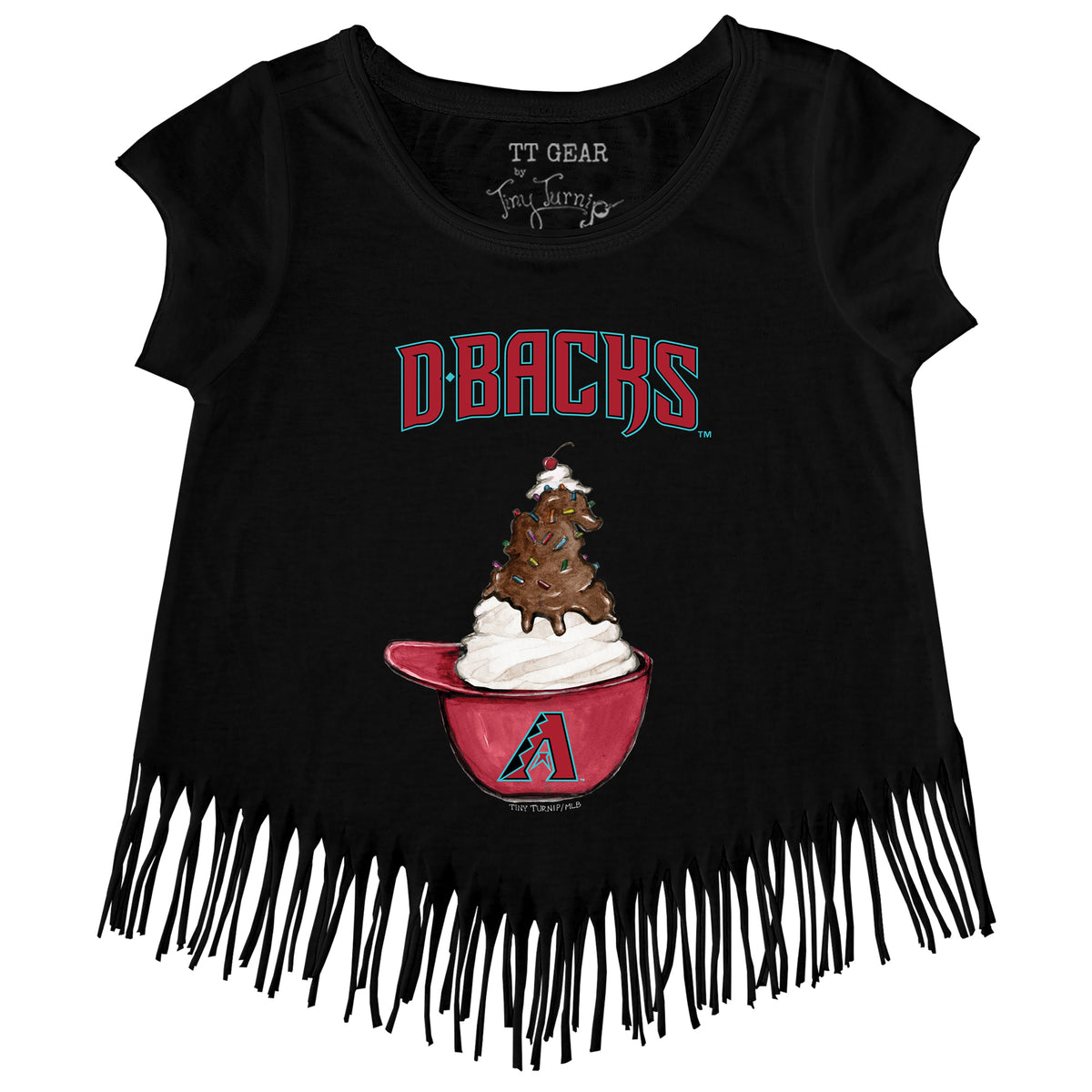 Arizona Diamondbacks Sundae Helmet Fringe Tee