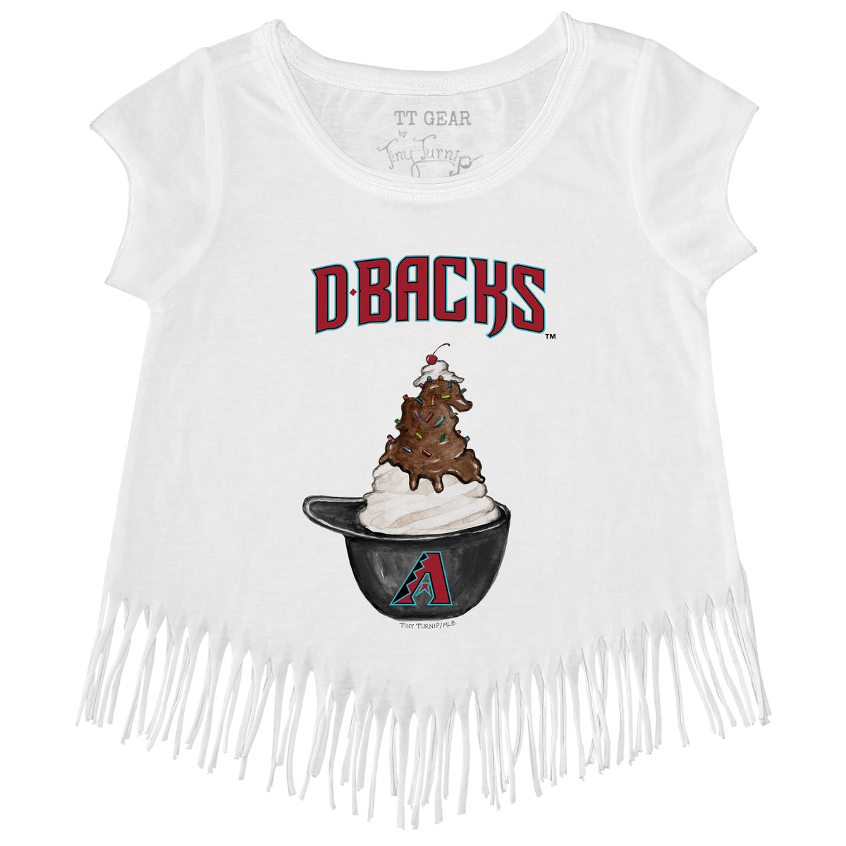Arizona Diamondbacks Sundae Helmet Fringe Tee