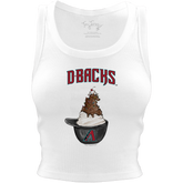 Arizona Diamondbacks Sundae Helmet Crop Tank - Tiny Turnip