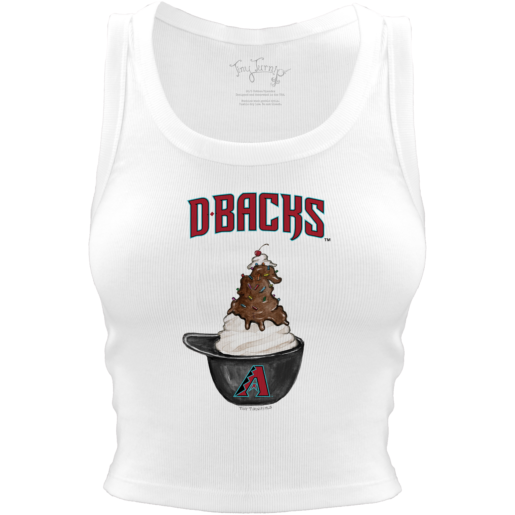 Arizona Diamondbacks Sundae Helmet Crop Tank - Tiny Turnip