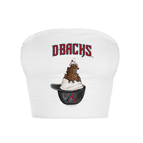 Arizona Diamondbacks Sundae Helmet Crop Tube Top - Tiny Turnip