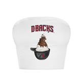 Arizona Diamondbacks Sundae Helmet Crop Tube Top - Tiny Turnip