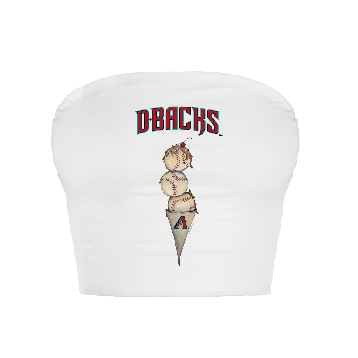 Arizona Diamondbacks Triple Scoop Crop Tube Top