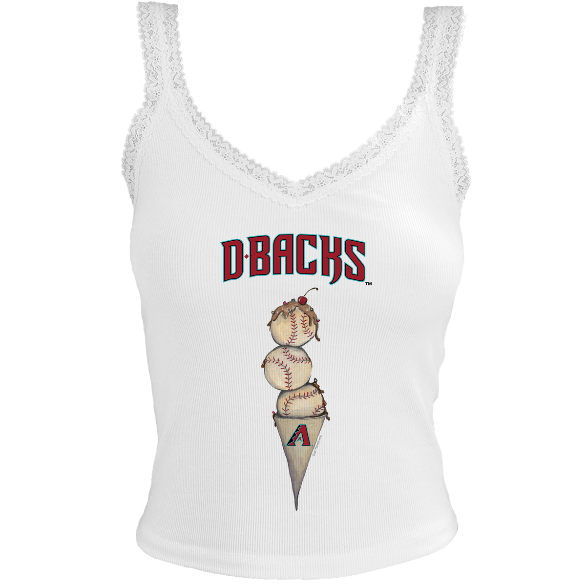 Arizona Diamondbacks Triple Scoop Lace Tank