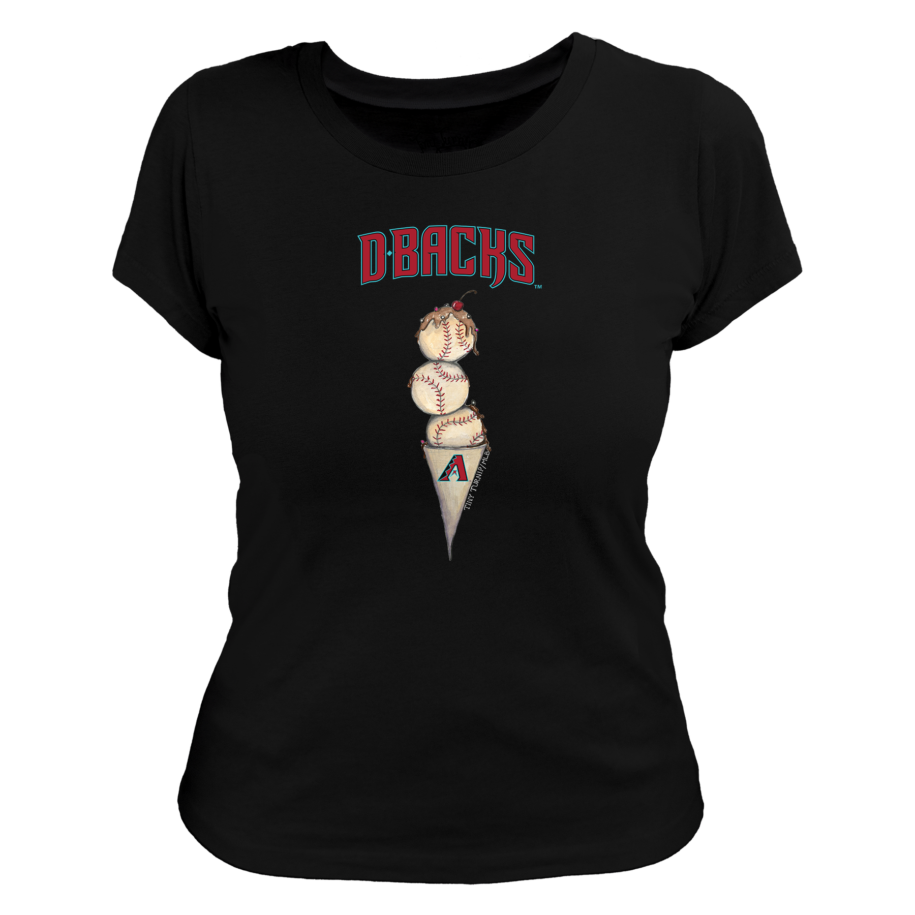 Arizona Diamondbacks Triple Scoop Women's Tee Shirt - Tiny Turnip