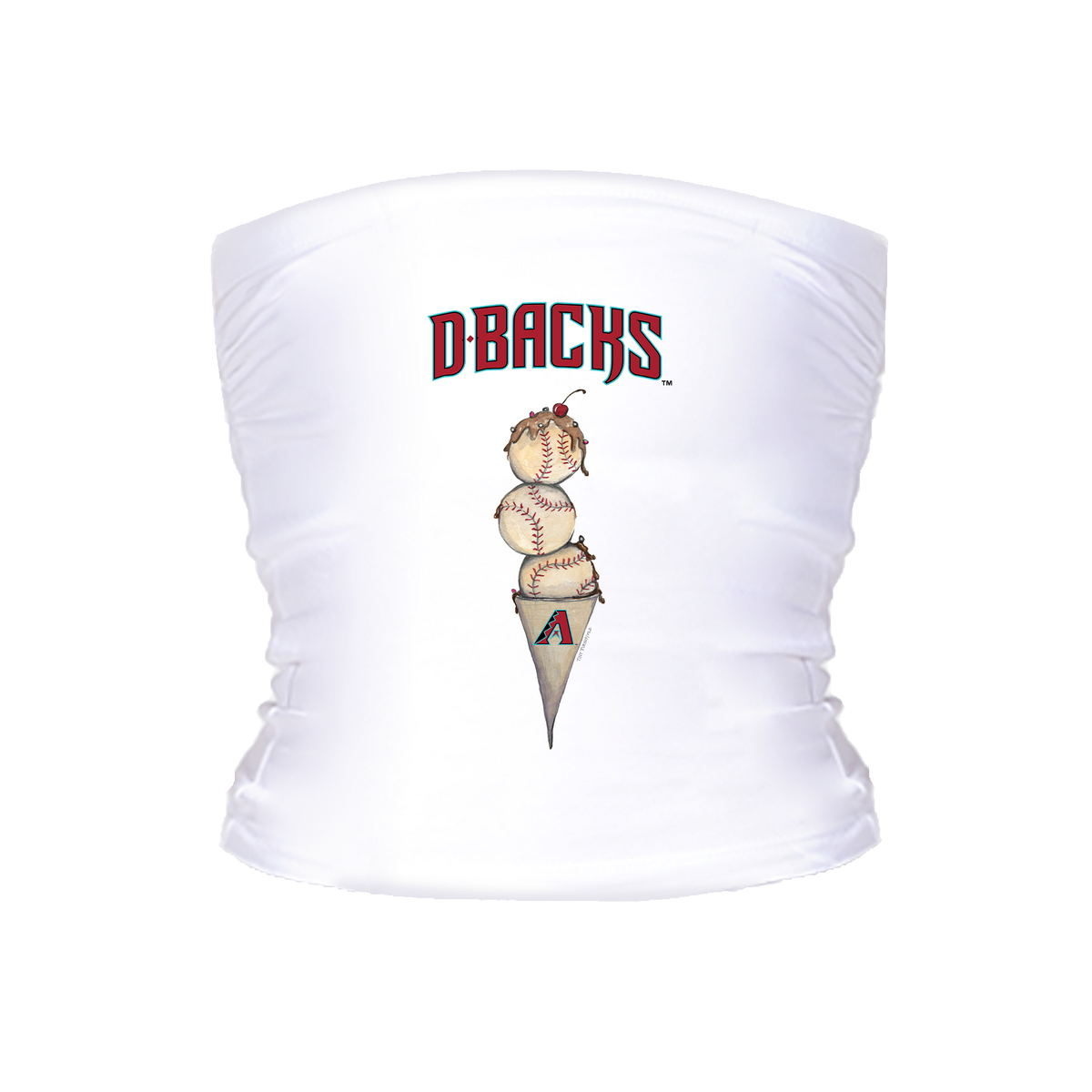 Arizona Diamondbacks Triple Scoop Crop Tube Top