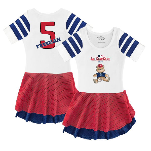 VIP Baseball: Teddy All Star 2026 - Red, White & Blue Sporty Girl Dress