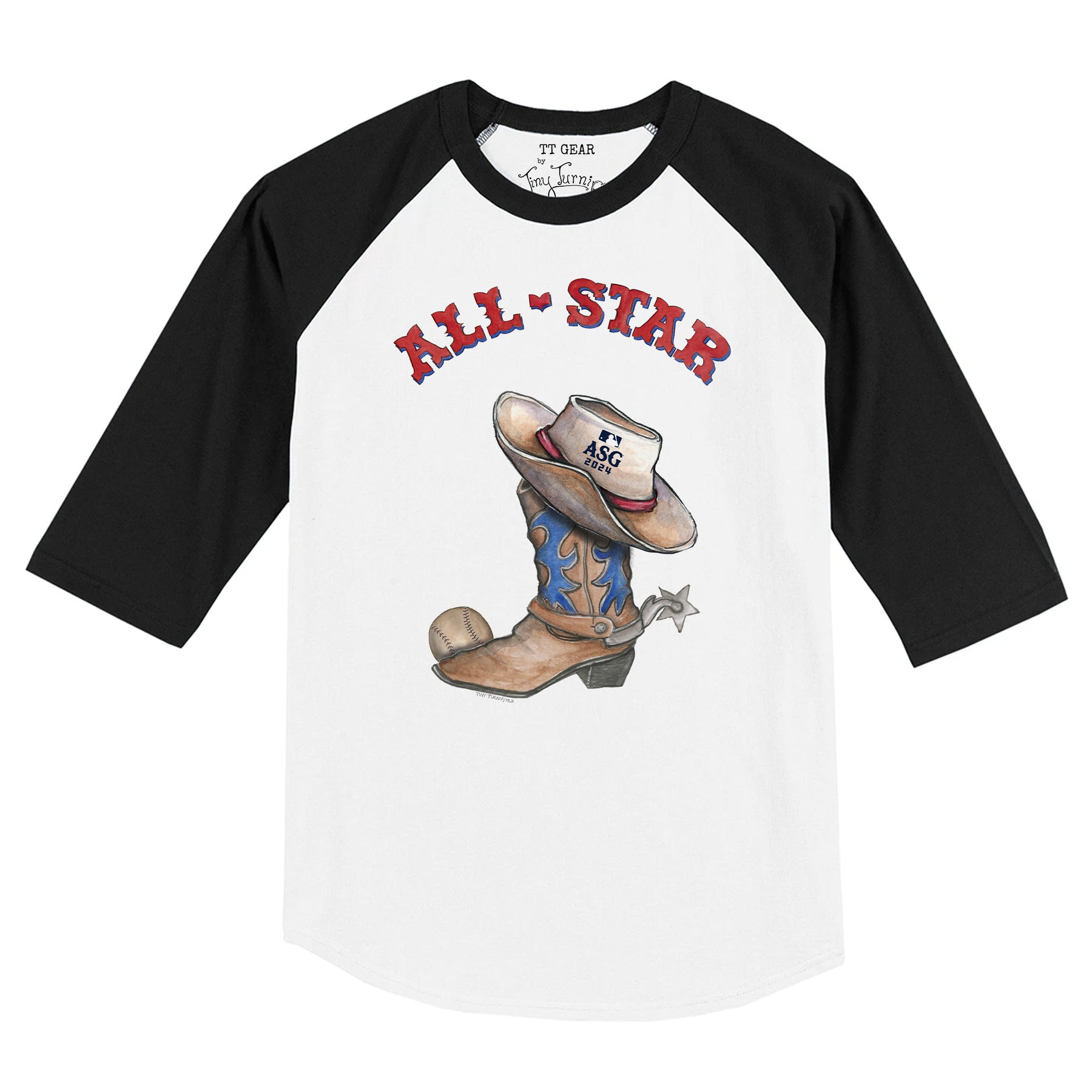 All Star Game 2024 Boot Hat 3/4 Black Sleeve Raglan