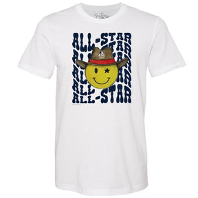 All Star Game 2024 Stacked Smiley Tee Shirt