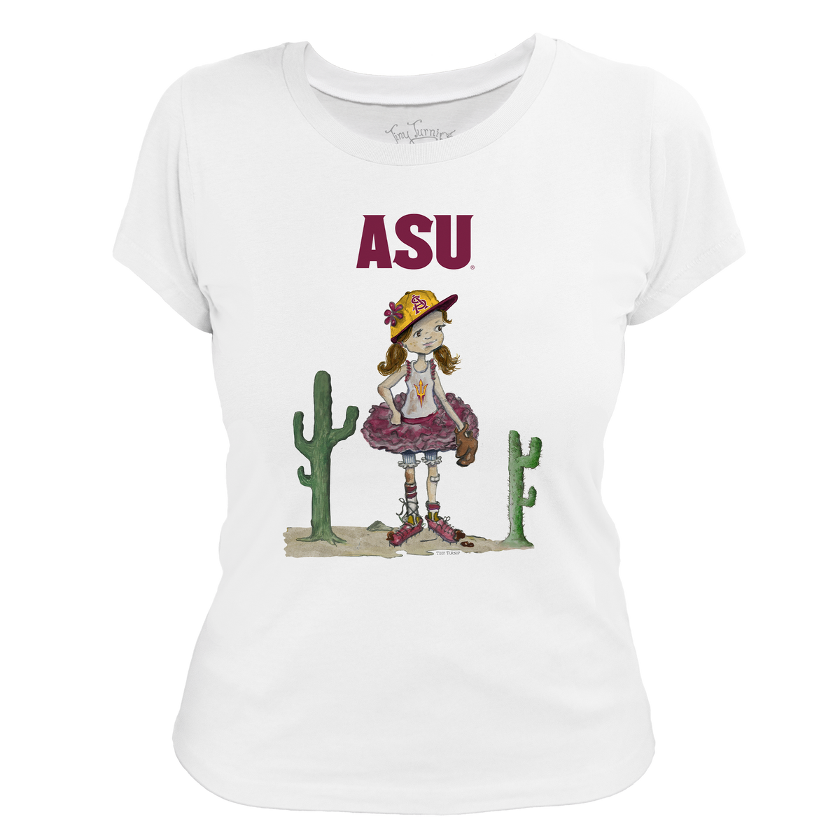 Arizona State Sun Devils Babes Baseball Women's Tee Shirt