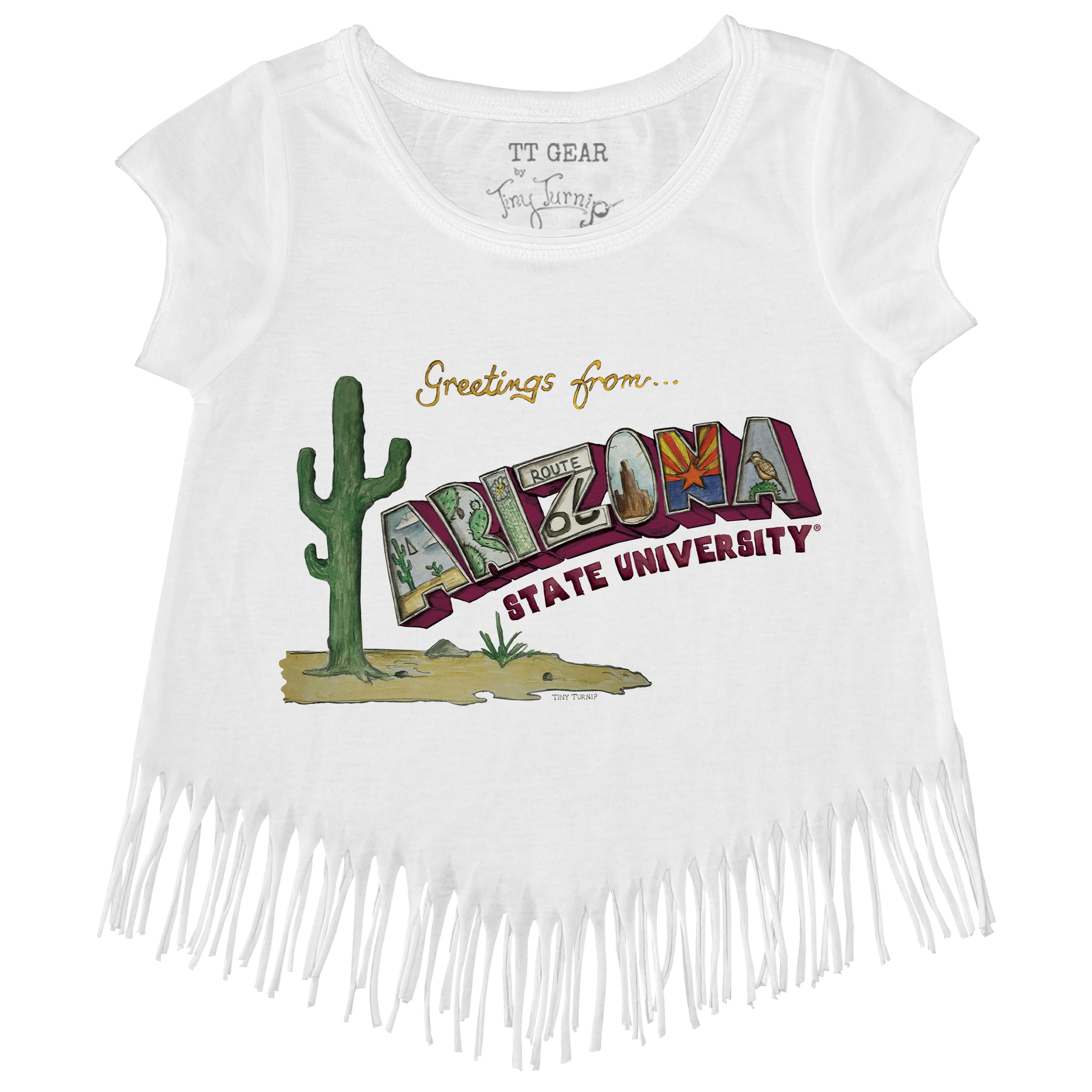 Arizona State Sun Devils Postcard Fringe Tee