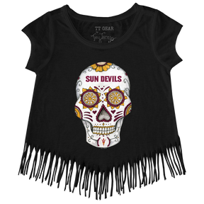 Arizona State Sun Devils Sugar Skull Fringe Tee