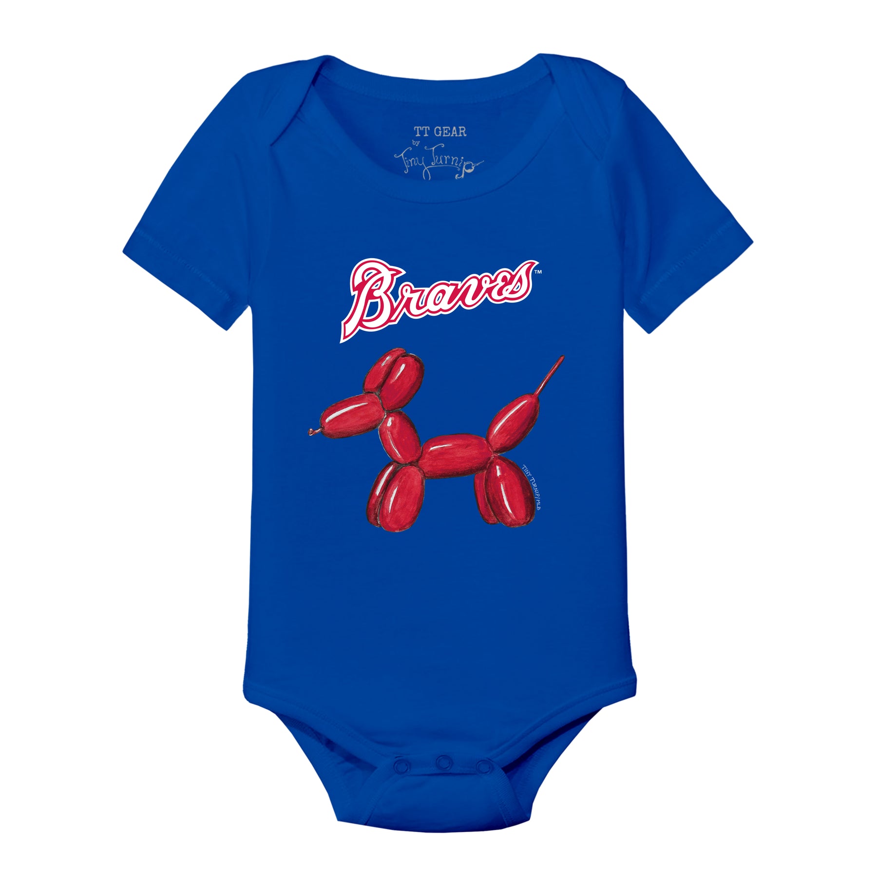 Atlanta Braves Balloon Dog Short Sleeve Snapper