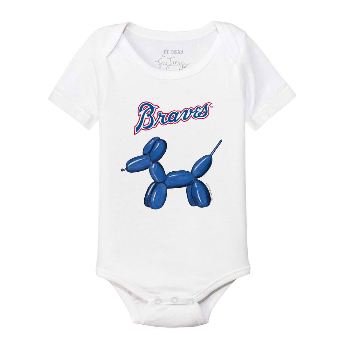 Atlanta Braves Balloon Dog Short Sleeve Snapper