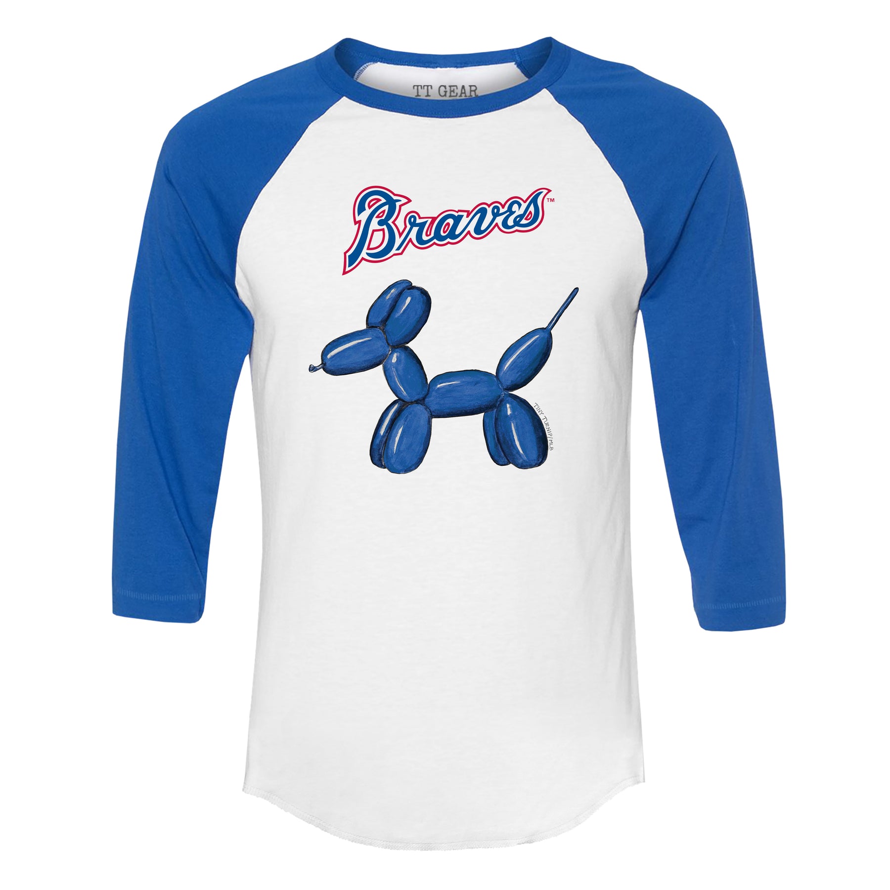 Atlanta Braves Balloon Dog 3/4 Royal Blue Sleeve Raglan