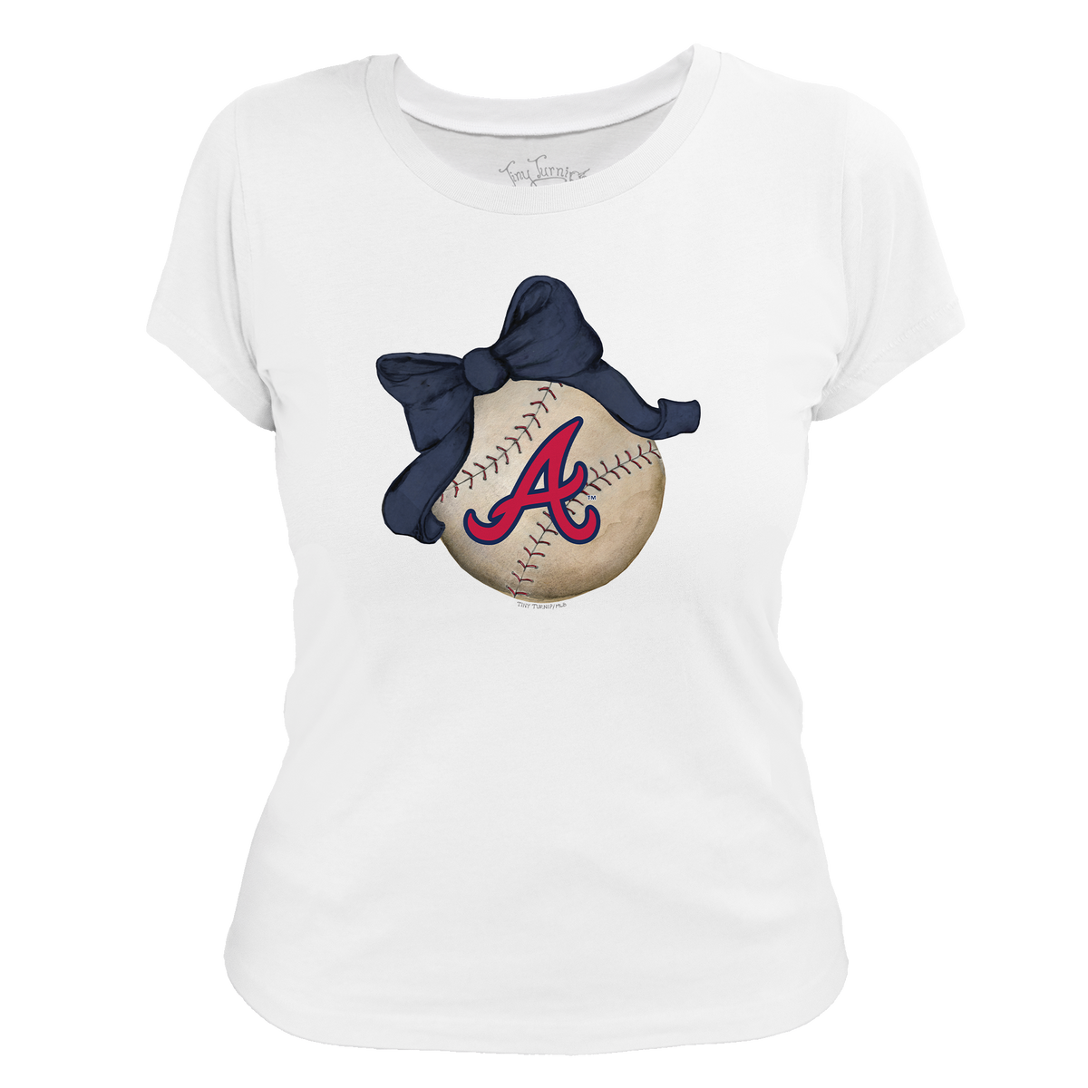 Atlanta Braves Baseball Bow Tee Shirt