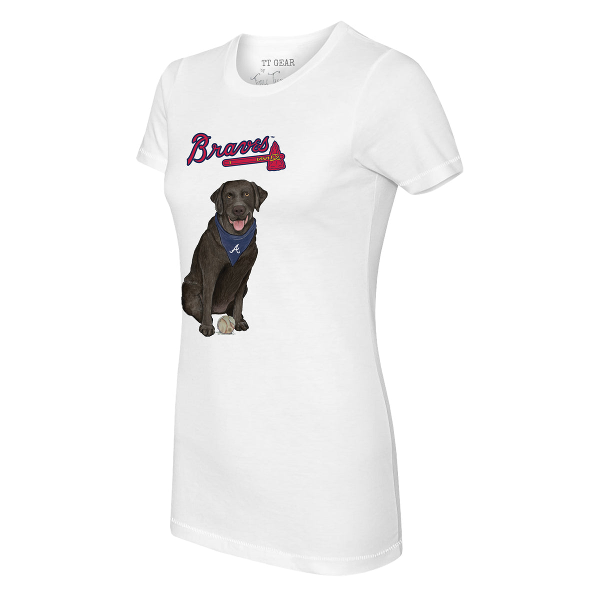 Atlanta Braves Black Labrador Retriever Tee Shirt