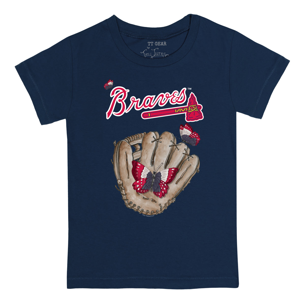 Atlanta Braves Butterfly Glove Tee Shirt