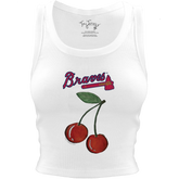 Atlanta Braves Cherry Crop Tank - Tiny Turnip