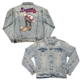 Atlanta Braves Cowboy Boot Boyfriend Denim Jacket