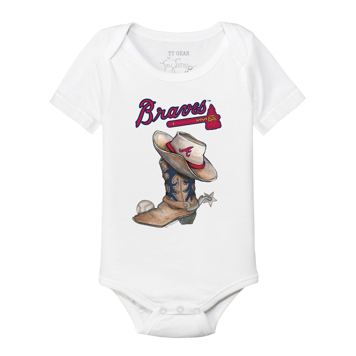 Atlanta Braves Cowboy Boot Short Sleeve Snapper