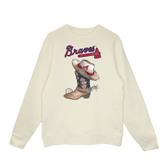 Atlanta Braves Cowboy Boot Crewneck Sweatshirt