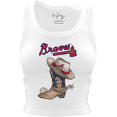 Atlanta Braves Cowboy Boot Crop Tank