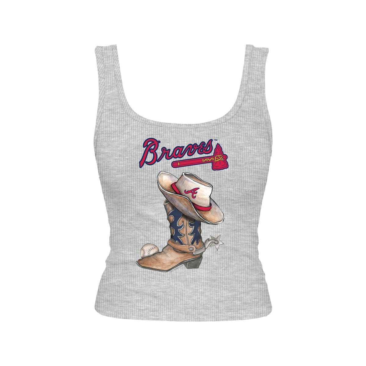 Atlanta Braves Cowboy Boot Emmy Tank