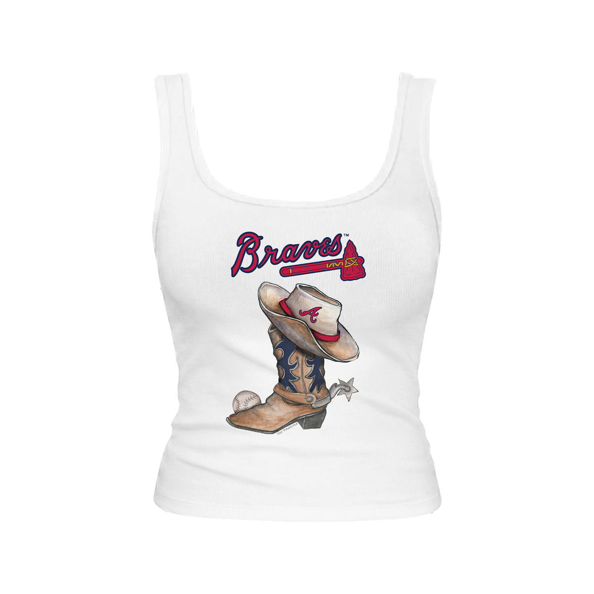 Atlanta Braves Cowboy Boot Emmy Tank