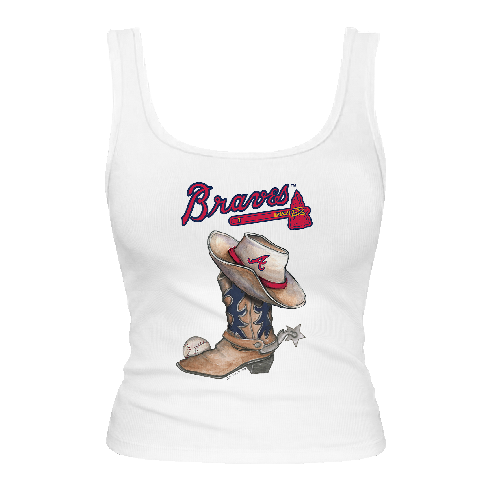 Atlanta Braves Cowboy Boot Emmy Tank