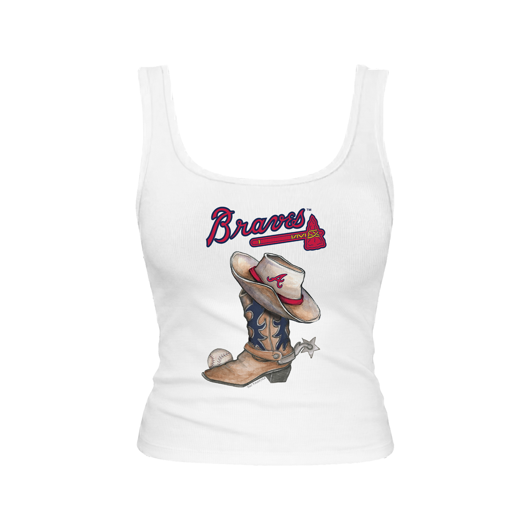 Atlanta Braves Cowboy Boot Emmy Tank