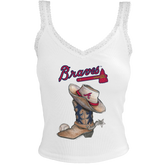 Atlanta Braves Cowboy Boot Lace Tank