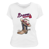 Atlanta Braves Cowboy Boot Women's Tee Shirt