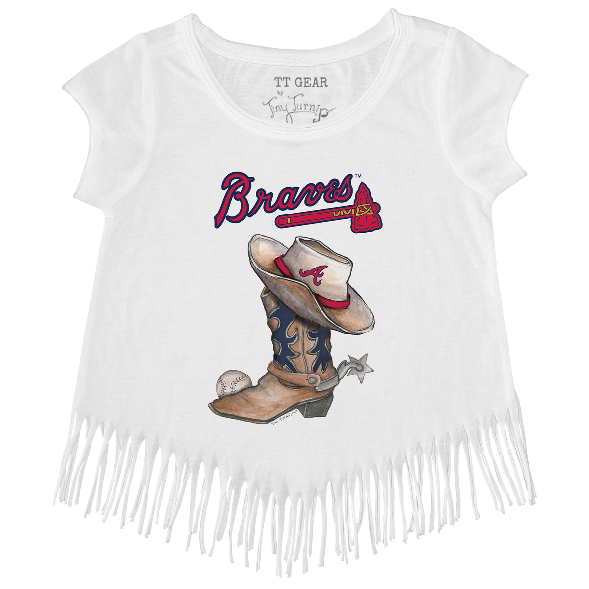 Atlanta Braves Cowboy Boot Fringe Tee