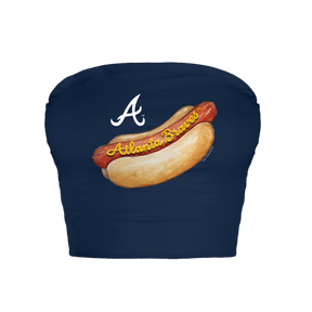 Atlanta Braves Hot Dog Crop Tube Top