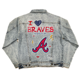 I Heart Braves Boyfriend Denim Jacket - Tiny Turnip