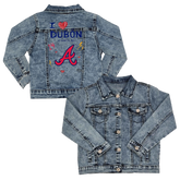 VIP I Heart Player w/ Name, Number - Kid's Denim Jacket - Tiny Turnip