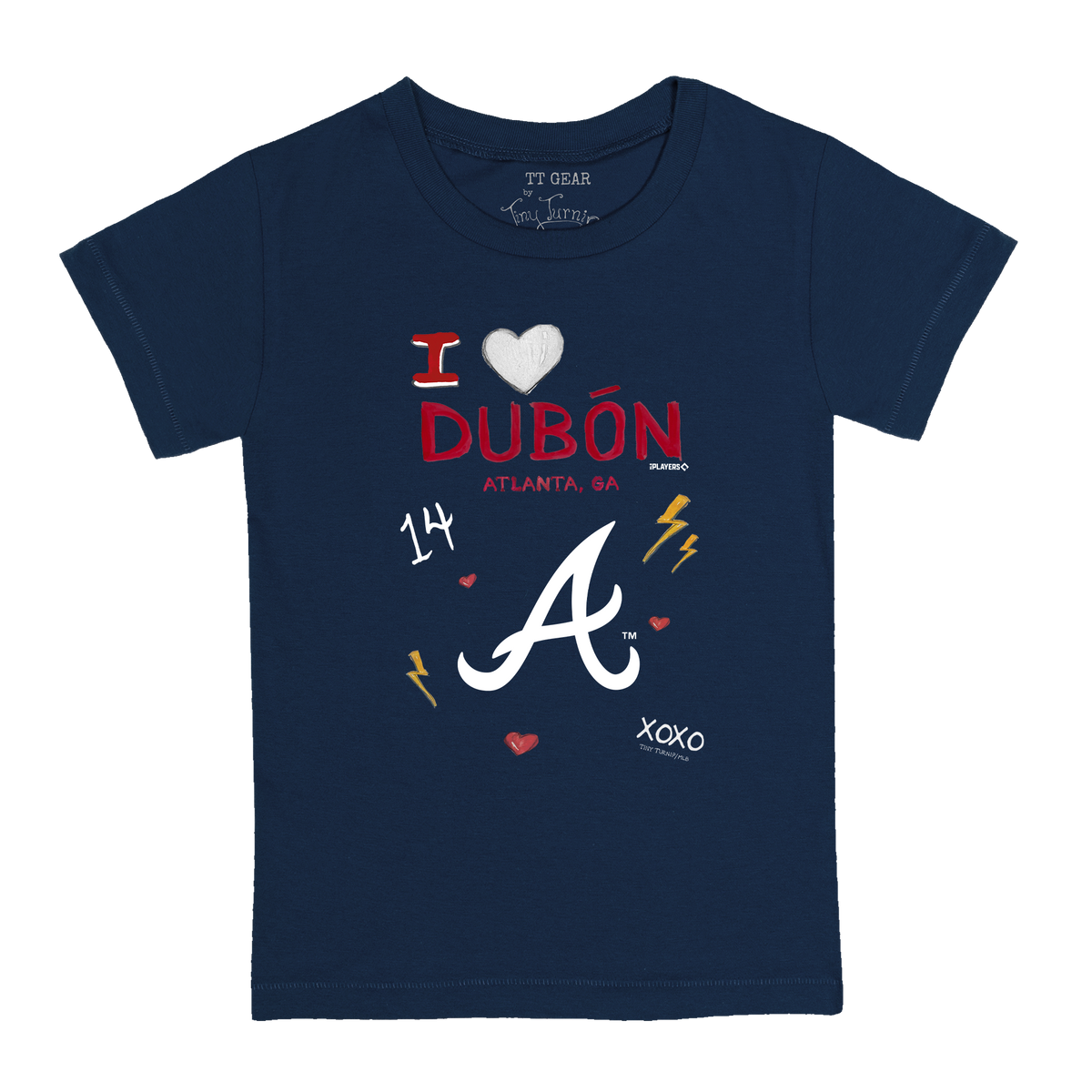 VIP I Heart Player w/ Name, Number - Kid's Tee Shirt - Tiny Turnip