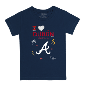 VIP I Heart Player w/ Name, Number - Kid's Tee Shirt - Tiny Turnip