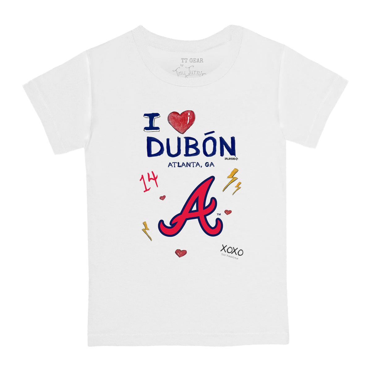 VIP I Heart Player w/ Name, Number - Kid's Tee Shirt - Tiny Turnip