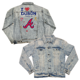 VIP I Heart Player w/ Name, Number - Boyfriend Denim Jacket - Tiny Turnip