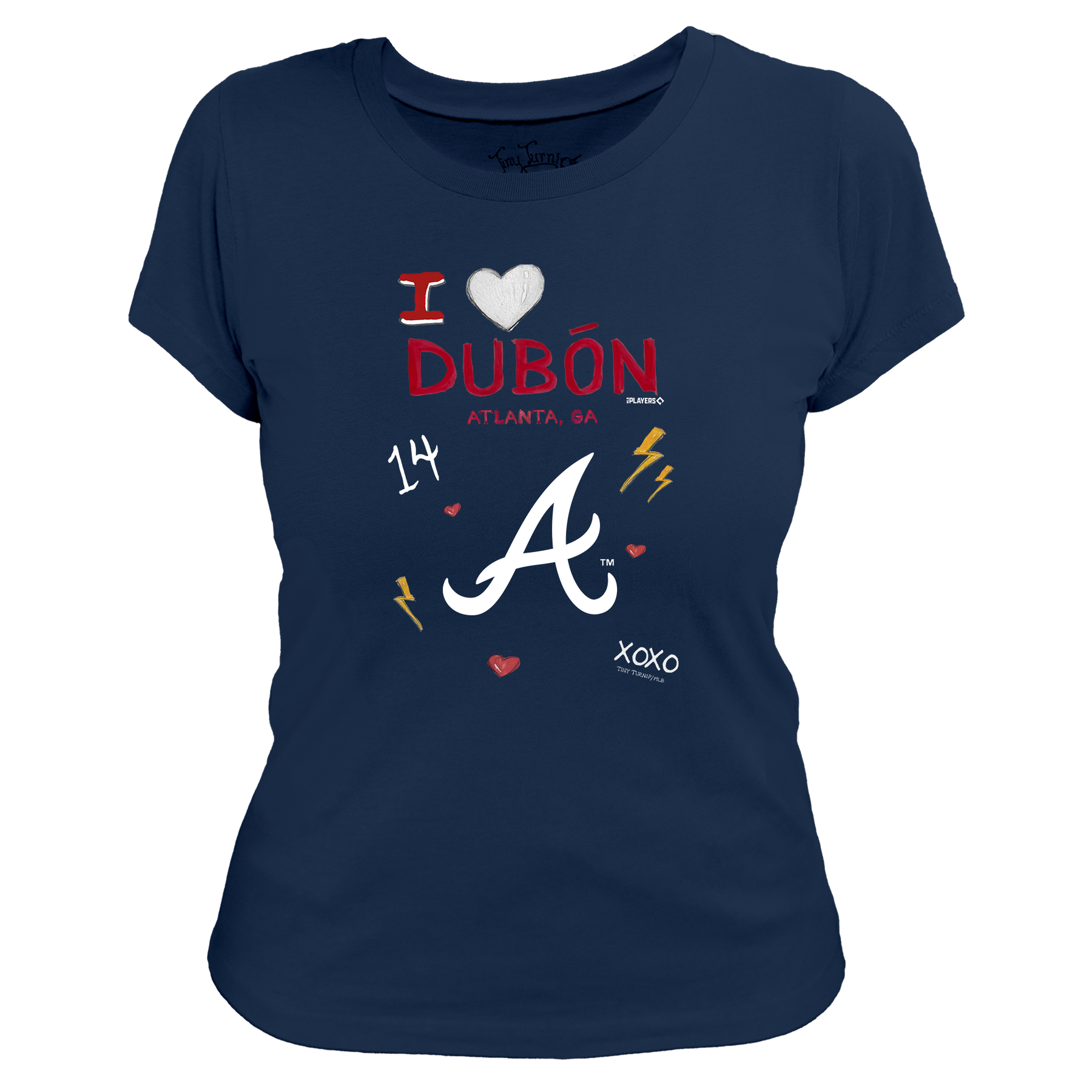 VIP I Heart Player w/ Name, Number - Women's Tee Shirt - Tiny Turnip