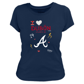 VIP I Heart Player w/ Name, Number - Women's Tee Shirt - Tiny Turnip