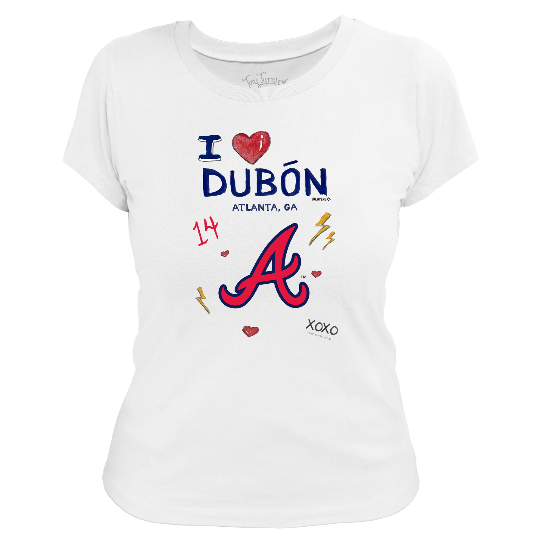 VIP I Heart Player w/ Name, Number - Women's Tee Shirt - Tiny Turnip