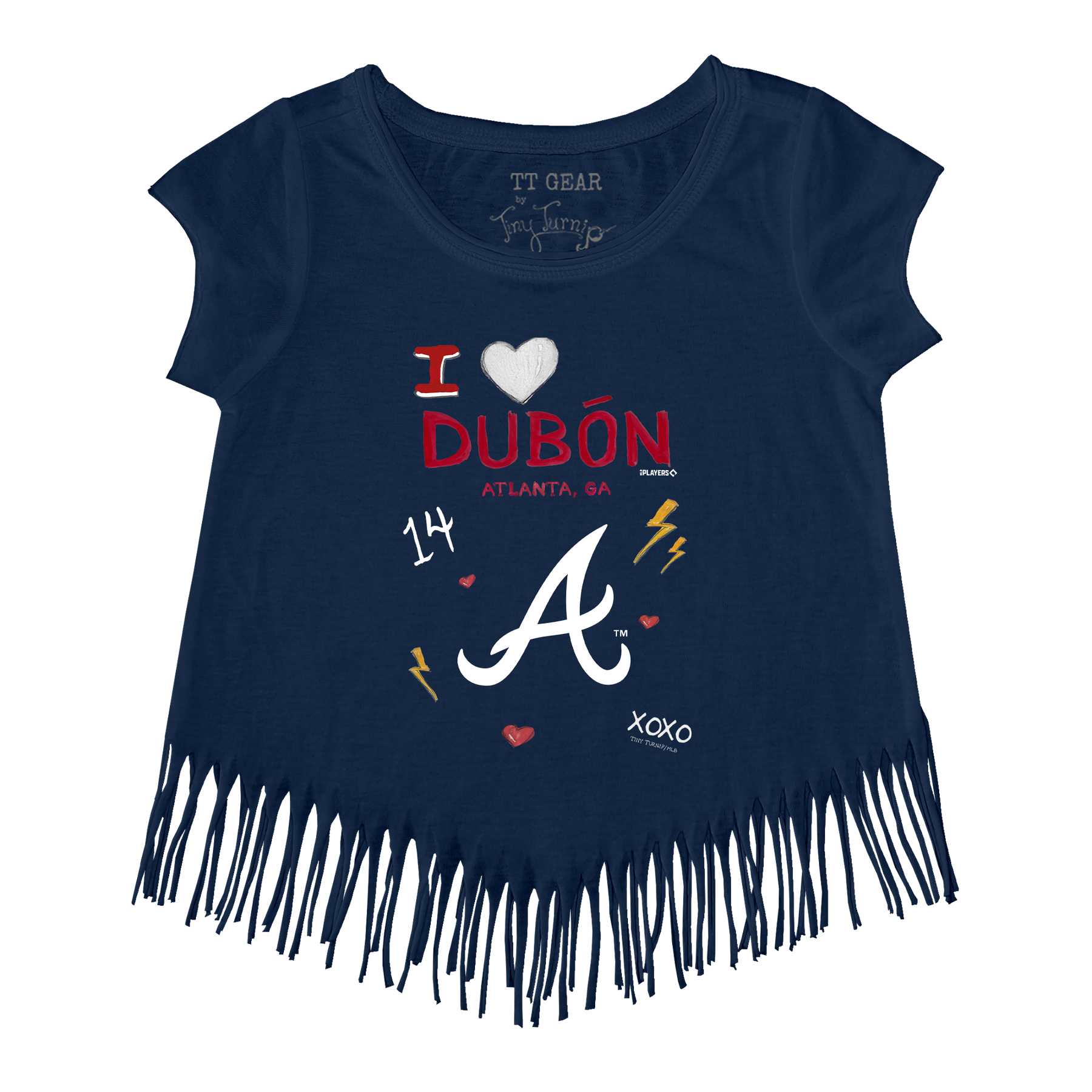 VIP I Heart Player w/ Name, Number - Fringe Tee - Tiny Turnip