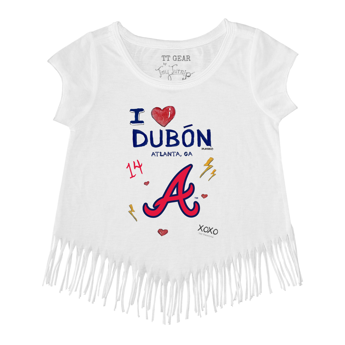 VIP I Heart Player w/ Name, Number - Fringe Tee - Tiny Turnip